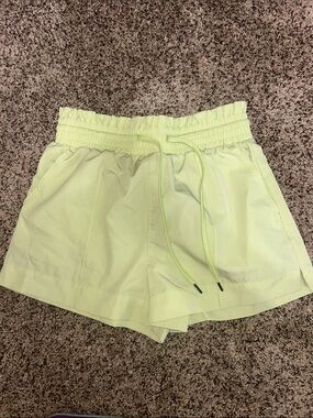 Women’s Elastic-Waist Light Lime Shorts
